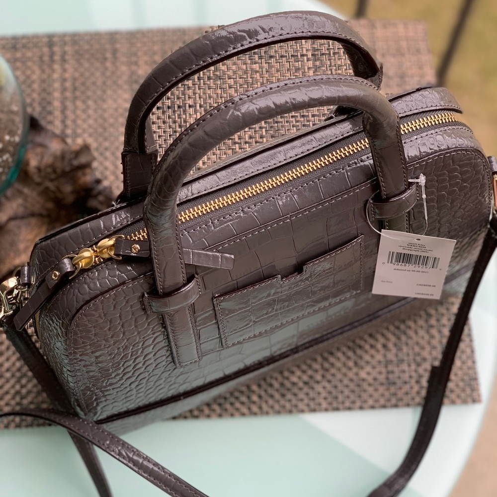 Kate Spade Riverside Exotic Small Felix Gray!